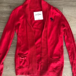 A red kids cardigan